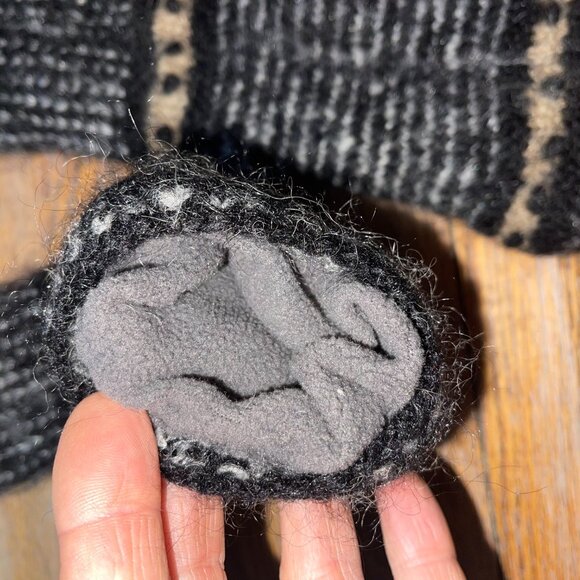 FRENCH KNOT wool 12" hand warmers/fleece lined - Picture 3 of 9